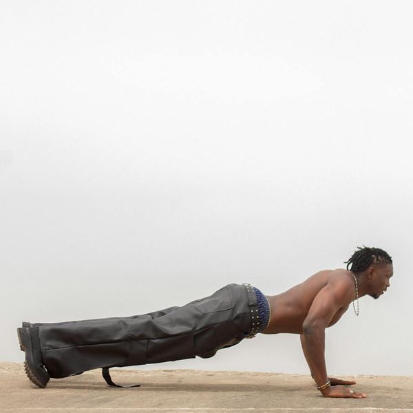 Man holding a plank pose with perfect form.